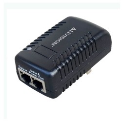 ANVISION 48V 0.5A Passive Poe Power Supply Injector Ethernet Adapter With Wall Plug Ieee 802.3Af Compliant 10/100Mbps for Ip V