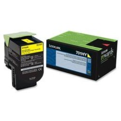 LEXMARK 701Hy 70C1Hy0 Return Program Toner Cartridge High Yield for Laser Printer In Yellow