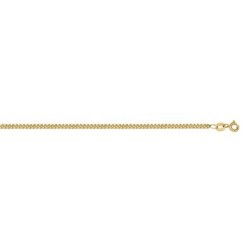 PRICE-HUT 10K Gold Curb Link 16" Length 1 MM Italian Chain In Yellow