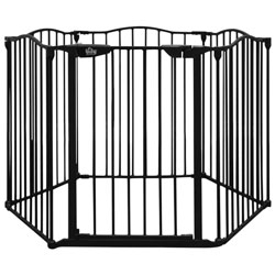 Bily Superyard Hardware Mounted/Freestanding Safety Gate - Black