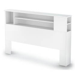 SOUTH SHORE CANADA South Shore Fusion Full/queen Bookcase Headboard (54/60"), Pure In White