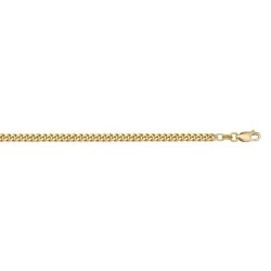 PRICE-HUT 10K Gold Solid Curb Link 24" Length 1.8 MM Italian Chain for Men Or Women In Yellow