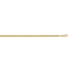 PRICE-HUT 10K Gold Solid Curb Link 16" Length 1.4 MM Italian Chain for Men Or Women In Yellow