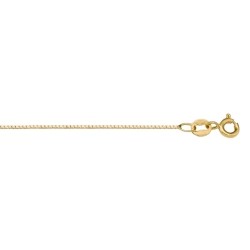 PRICE-HUT 10K 18" Gold Box Link 0.6 MM Italian Chain With Ring Clasp Tn1091018 In Yellow