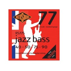 ROTOSOUND Rs77S Jazz Bass Short Scale Monel Flatwound Electric Bass 4 String Set (40-90)