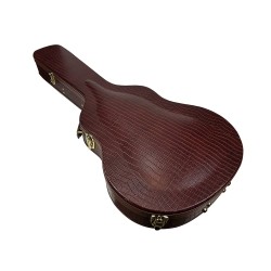 SOLO GUITARS Solo 335 Style Hardshell Guitar Case Faux Gatorskin In Brown