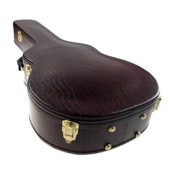 SOLO GUITARS Solo Archtop Style Hardshell Guitar Case Faux Gatorskin In Brown