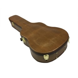 SOLO GUITARS Solo Acoustic Dreadnought Hardshell Guitar Case, Snake Skin