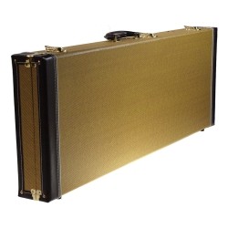 SOLO GUITARS Solo St Style Double Neck Hardshell Guitar Case, Real Tweed