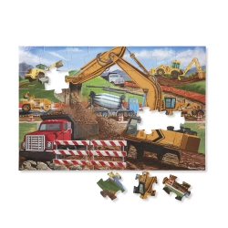 MELISSA & DOUG Building Site 48 Pieces Floor Puzzle