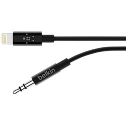Belkin 1.83m (6 ft.) Lightning to Aux Cable - Black