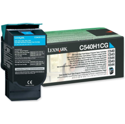 LEXMARK C540H1Cg High Yield Original Toner Cartridge for C540, C543, C544, C546Dtn, X543, X544, X546Dtn In Cyan