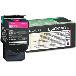 LEXMARK C540H1Mg High Yield Original Toner Cartridge for C540, C543, C544, C546Dtn, X543, X544, X546Dtn In Magenta