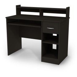 SOUTH SHORE , Axess, Desk With Keyboard Tray, Pure In Black