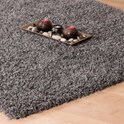 AG HOME Victoria 6'7" X 9'6" Shag Area Rug - In Charcoal