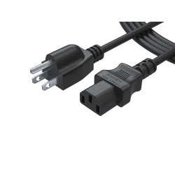 PWR [Ul Listed] + 6 Ft 3 Prong Ac Power Cord for Lcd Tv Plasma Dlp Led Monitor Screen: Vizio Samsung Toshiba Sony Panasonic Lg