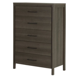 SOUTH SHORE CANADA South Shore Gravity 5-Drawer Chest Maple In Gray