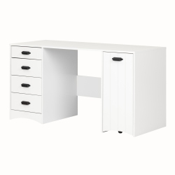 SOUTH SHORE , Artwork, Sewing Craft Table And Storage, Pure In White
