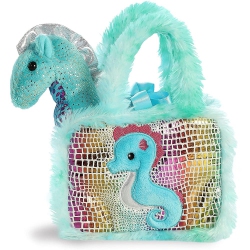 AURORA World Pet Carrier Plush Toy Animal, Fancy Pals Seahorse, 6