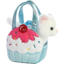 AURORA World Fancy Pals Pet Carrier Sweets Cupcake & Kitty Plush