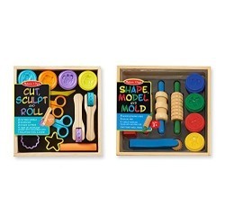 MELISSA & DOUG Clay Play Activity Set - With Sculpting Tools And 8 Tubs Of Modeling Dough
