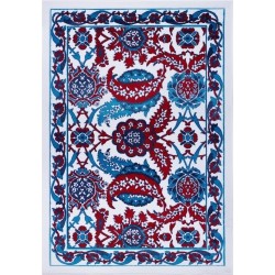 LA DOLE RUGS Ladole Rugs Ornamental Pattern Area Rug Carpet In Red, 8X11 (7'10" X 10'5", 240Cm X 320Cm) In Blue