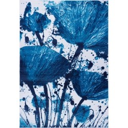 LA DOLE RUGS Ladole Rugs Poppy Flower Pattern Indoor Area Rug Carpet In Blue, 8X11 (7'10" X 10'5", 240Cm X 320Cm) In Turquoise