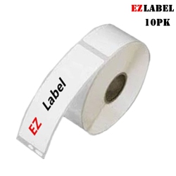 EZLABEL 10 Rolls Dymo 30252 Labelwriter Self-Adhesive Address Labels, 1 1/8- By 3 1/2-Inch, White, Compatible, 350 Labels/roll