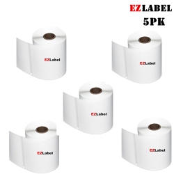 EZLABEL 5 Rolls Dymo 1744907 Thermal Printer Labels Shipping Extra Large 4" X 6" 220 Labels In White