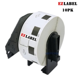 EZLABEL 10 Rolls Brother Dk1221 Square Paper Labels 0.9 In / 23MM Square, 1000 Labels