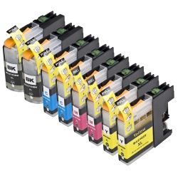 ZULU INKS 8 Pack Compatible Brother Lc101, Lc103 2 Black, 2 Cyan, 2 Magenta, 2 for Use With Brother Dcp-J152W, Mfc-J245, Mfc-J28 In Yellow