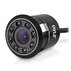 PYLE Plcm12 Rearview Backup Parking Assist Camera (Waterproof Night Vision Cam Distance Scale Line Display Flush Mount)