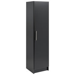 Elite Home Storage 65" 2-Shelf Wood Cabinet with Door - Black
