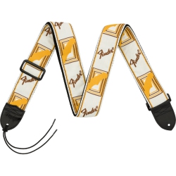 FENDER Monogrammed Guitar Strap - White/brown/yellow