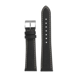 DASSARI 22MM Classic Pebbled Leather Quick Release Mens Watch Band Strap In Black