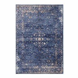 LA DOLE RUGS La Dole Garnier Vintage 2' X 3'3" Rectangle Area Rug - Blue/beige