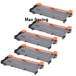 MAX SAVING - 5Pack Toner Cartridges Compatible for Brother Tn660, Tn-660 Hl-L2300D Hl-L2305 Mfc-L2740Dw Mfc-L2700Dw, Dcp-L2520Dw Dcp-L2540Dw In Black