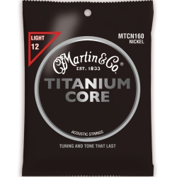 MARTIN GUITARS Martin Titanium Core Acoustic Guitar Strings - Light