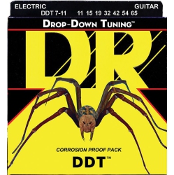 DR HANDMADE STRINGS Ddt Electric Guitar Strings, Extra Heavy 7-String (11-65)