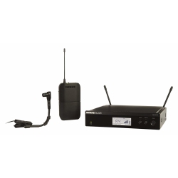 SHURE Blx14R/b98 Wireless Rack Mount Instrument System With Cardioid Clip-On Mic (H10: 542-572 Mhz)