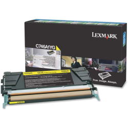 LEXMARK C746A1Yg (Yellow), Original Toner Cartridge, Return Program for C746, C748 Series