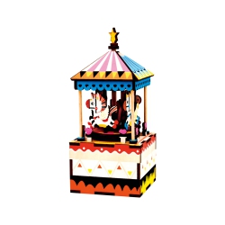 UNICORNTOYS Diy Wooden Music Box - Merry Go Around