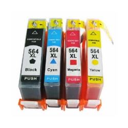 MAX SAVING - 4Pk (1Set) Compatible With 564Xl Ink Cartridges (K, C, M, Y) for HP 564Xl HP 564 Officejet C5393, D5468, C6380