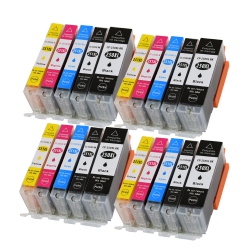 MAX SAVING - 20 Pack (4 Set) Compatible Ink Cartridge Pgi250, Cli251 for Canon Pgi-250, Cli- 251, Cli-251Xl, Pgi-250Xl, (Bk, Pbk, C, M, Y)