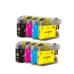 MAX SAVING - 2Set (8 Ink) Compatible Ink Cartridge for Brother Lc203Xl, Lc-203Xl, Lc201 Mfc-J4320Dw, Mfc-J4420Dw, Mfc-J460Dw, Mfc-J4620Dw, Mfc-J480Dw