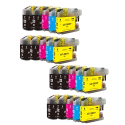 MAX SAVING - 4 Set(20Ink) (8K, 4C, 4M, 4Y) Ink Cartridge Compatible Lc-203Xl for Brother Lc203 Xl Lc-203Xl Lc201