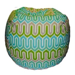 MY BEAN BAG Bean Bag Giant Ikat, Turquoise/green Beanbag