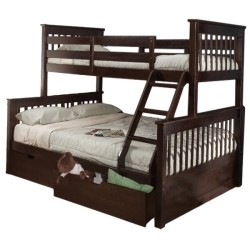 SCANICA Mission Twin Over Full Bunk Bed With Drawers