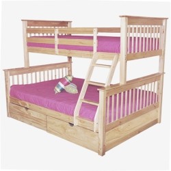 SCANICA Mission Twin Over Full Bunk Bed With Drawers