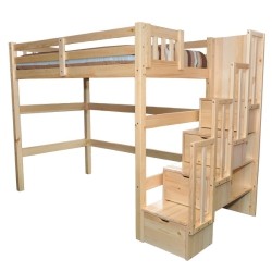 SCANICA Staircase Twin Loft Bed With Storage